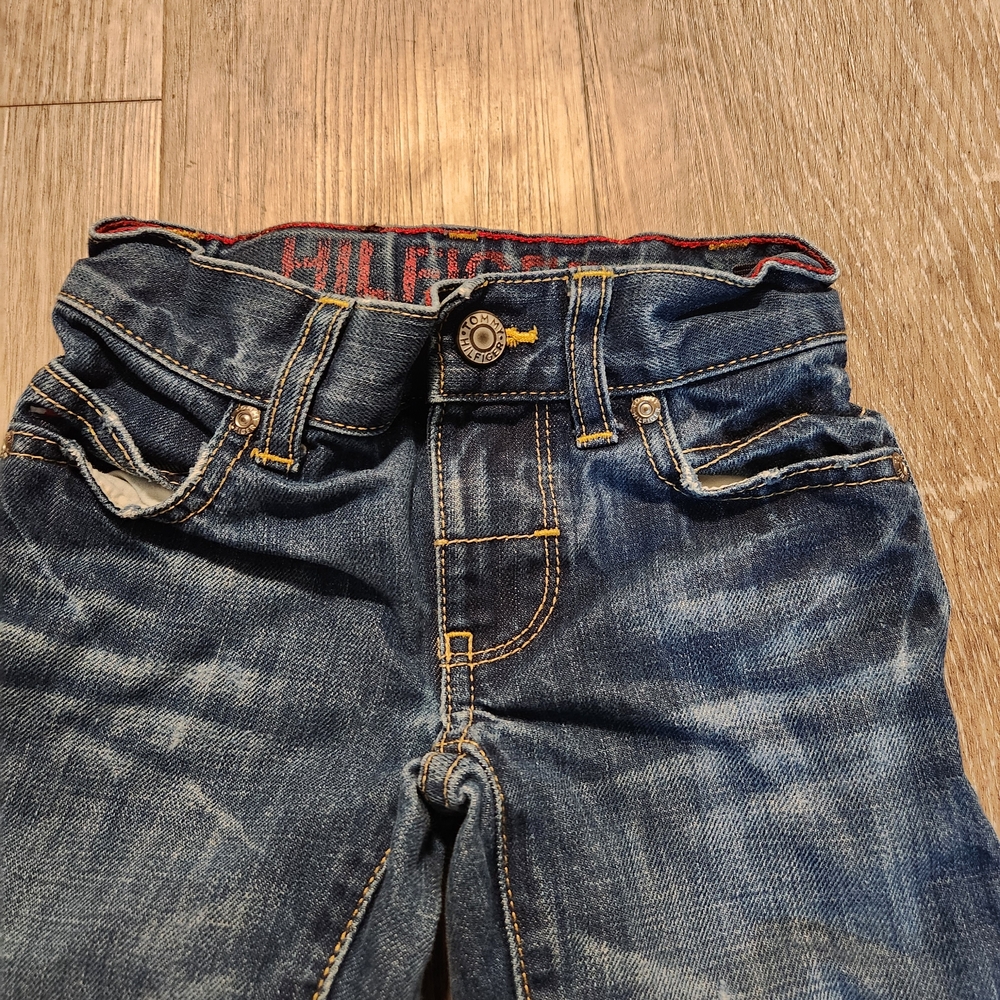 Tommy Hilfiger Light Wash Denim with Gold Contrast Stitching